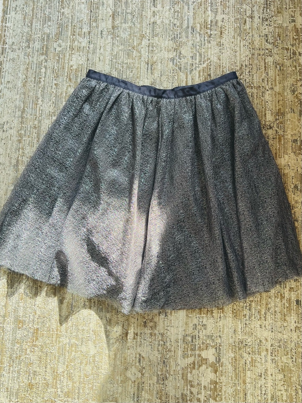 Isaac Mizrahi Metallic Silver Circle Skirt